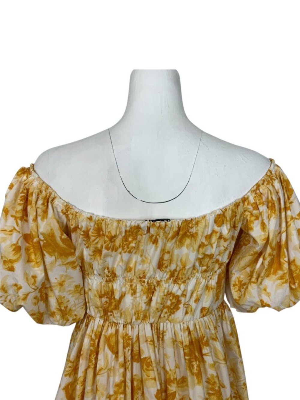 Abercrombie and Fitch Off The Shoulder Puff Sleeve Mini Dress M Floral - Picture 11 of 16